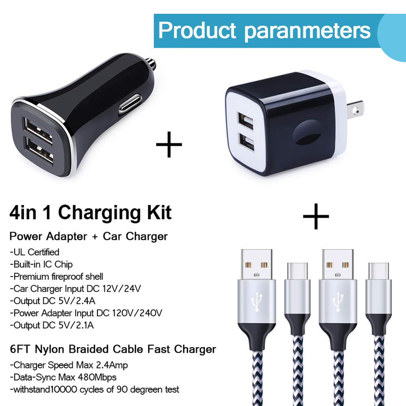 [Australia - AusPower] - Type C Phone Charger Fast Charging for Samsung Galaxy S22 S20 Ultra S21 Plus 5G A21 A12 A42 A52 A32 A11A10E S10E Note 20 Ultra LG K51 Moto G G9 G8 G7 Z4/X4/Z3 Z2 Z Play Car Charging Block Plug +Cable 