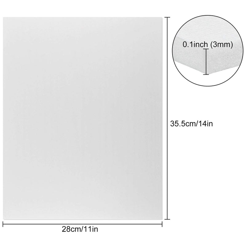 [Australia - AusPower] - 20 Pack of 11" X 14" Foam Boards, OrdLive 1/8 Inch Thick Foam Core Baking Boards Polystyrene Poster Board Signboard for Presentations, School, Office & Art Projects 