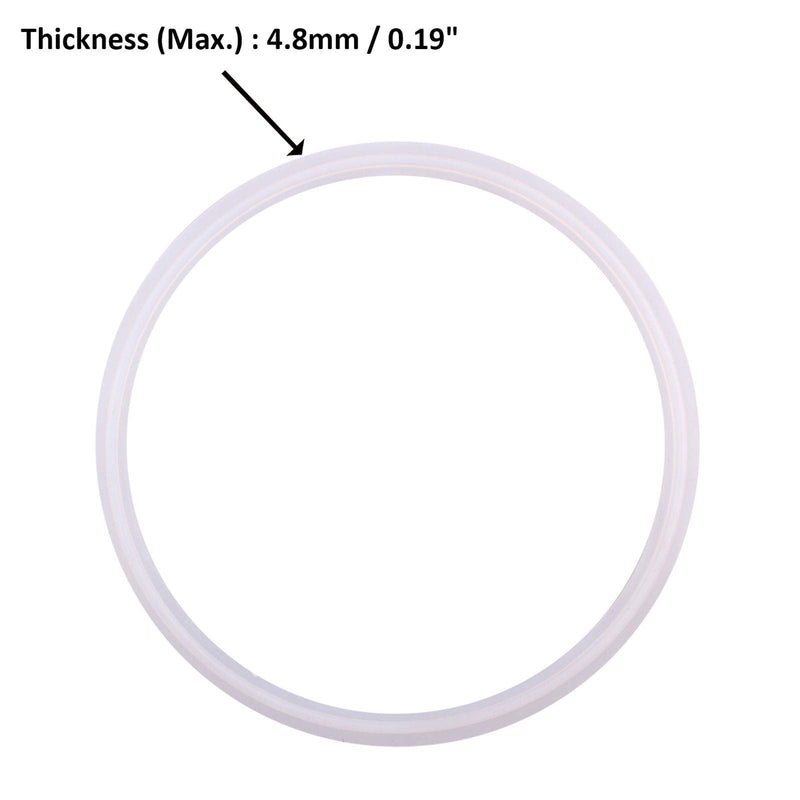 [Australia - AusPower] - DERNORD Silicone Gasket Tri-clover (Tri-clamp) O-Ring - 6 Inch (Pack of 5) Pack of 5 
