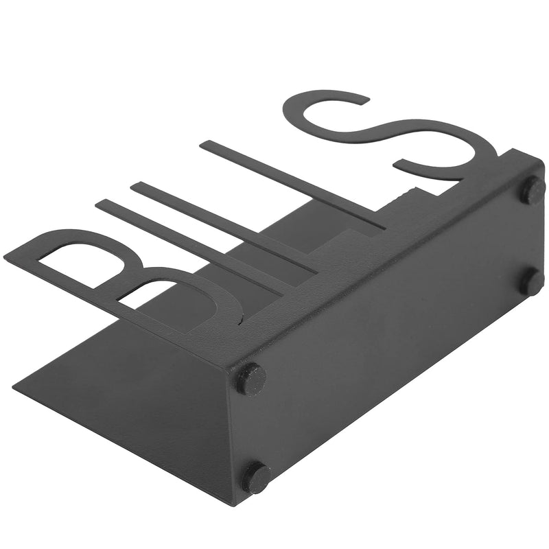 [Australia - AusPower] - MyGift Black Metal Desktop Mail Sorter Organizer with Bills in Block Cut Out Letter Design 