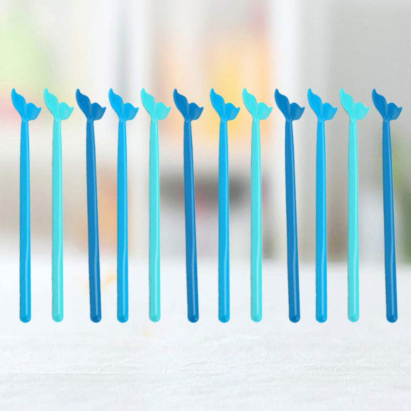 [Australia - AusPower] - TENDYCOCO Plastic Coffee Beverage Stirrers Whale Tail Stirring Stick Cocktail Drink Swizzle Stick Wedding Birthday Hawaii Party Supplies 18pcs 