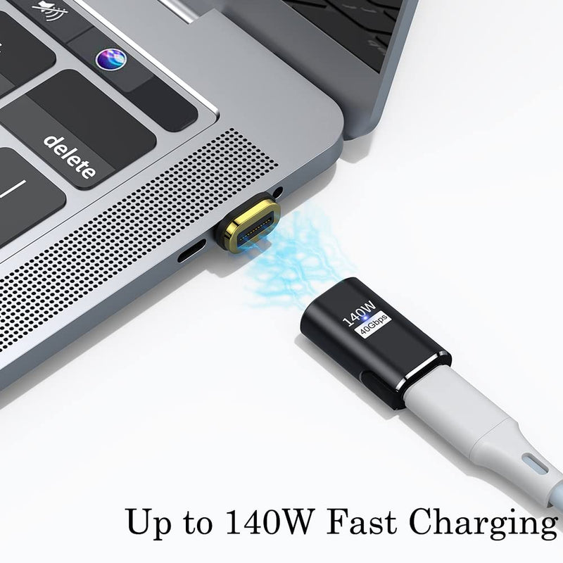 [Australia - AusPower] - AuviPal 140W Magnetic USB C Adapter with 3 Magnetic Connectors Tips Heads for MacBook, Switch, Notebook, Laptop, Smart Tablets & Phones and More Type C Devices 