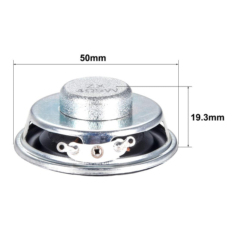 [Australia - AusPower] - uxcell 5W 4 Ohm DIY Speaker 50mm Round Shape Replacement Loudspeaker 2pcs 