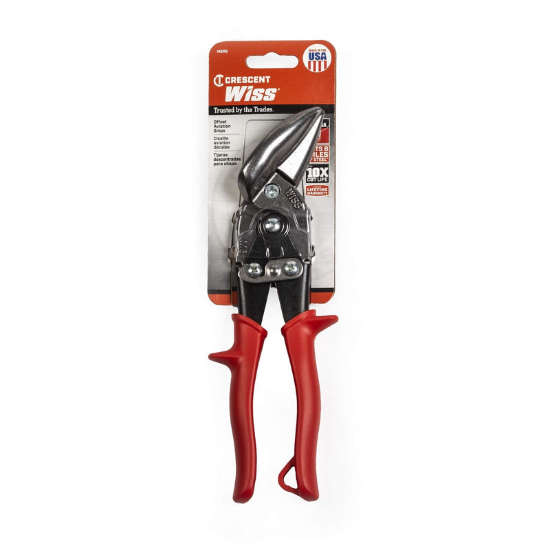 [Australia - AusPower] - Crescent Wiss 9-1/4" Metalmaster Offset Straight and Left Cut Aviation Snips - M6R , Red Left/Straight 