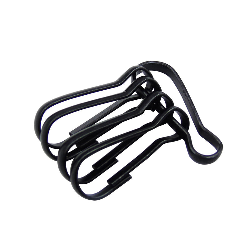 [Australia - AusPower] - 100Pcs Black Lanyard Snap Clip Hooks Metal Spring Hooks Spring Clips Lanyard Snap Hooks for Name Tag Badges Keychain Zipper Pull ID Cards Pet Tags Shower Curtains DIY Crafts 