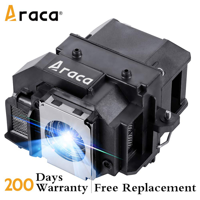 [Australia - AusPower] - Araca ELP-54 Replacement Projector Lamp with Housing for ELPLP54 for ELPLP55 Epson EX71 EX51 H331A EX31 H309A H310C H328A H328B PowerLite S8+ S7 705HD H335A EB-W8D PowerLite Presenter Lamp 