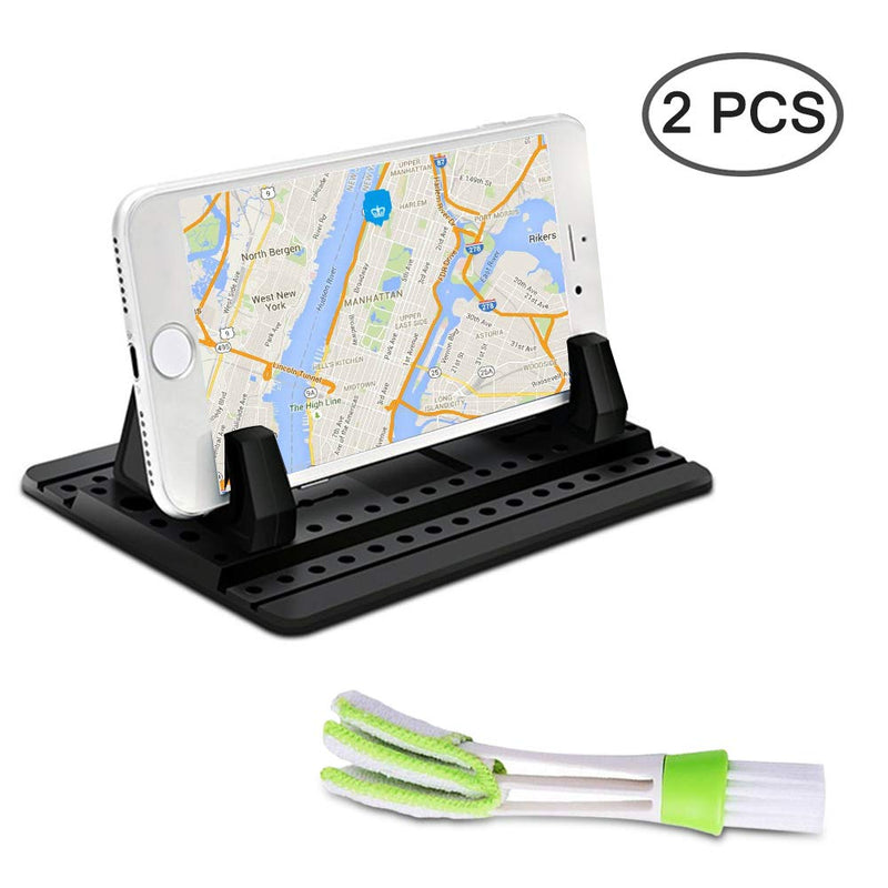 [Australia - AusPower] - Phone Holder for Car with Air Vent Brush, FineGood Universal Silicone Car Cellphone Mount Antislip Vehicle Mobile Phone GPS Mounting Mat 