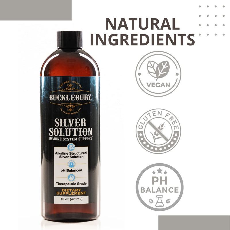 [Australia - AusPower] - Structured Liquid Silver Solution 30ppm - Colloidal Silver Liquid an Immune Support Supplement, Mineral Alkaline Colloidal Silver Water Supports Immune Health, 16oz 