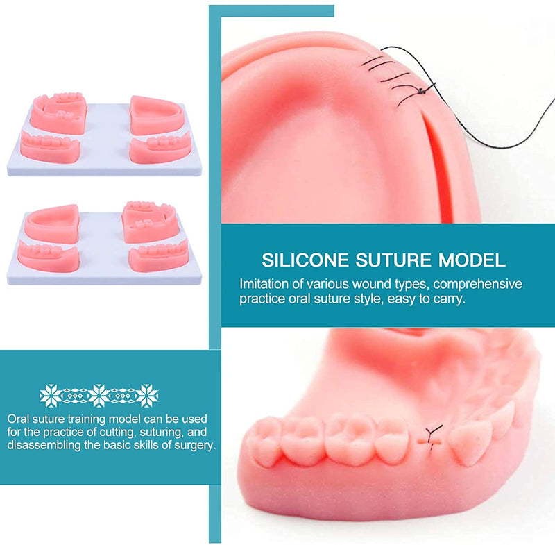 [Australia - AusPower] - Dental Suture Practice Kit Oral Suture Gum Training Pad Model for Dental Clinic Implants on Soft Teeth Gum 