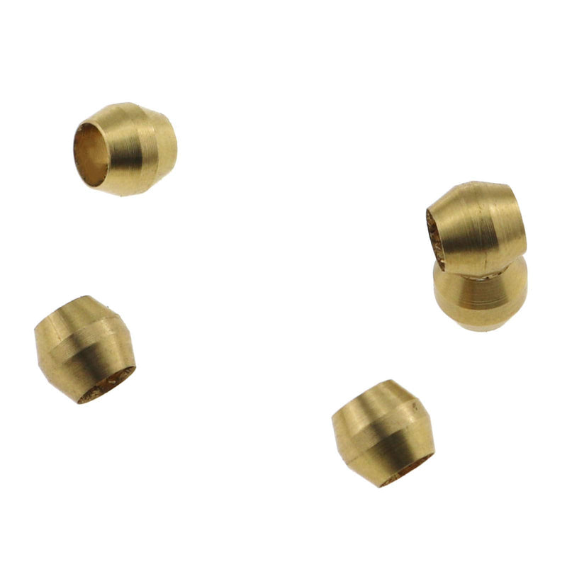 [Australia - AusPower] - E-outstanding Compression Ferrule Sleeve 50PCS 4mm Brass Double Taper Ferrule Pipe Tube Fittings 
