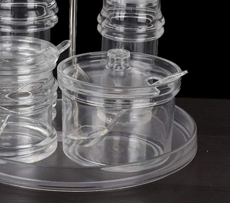 [Australia - AusPower] - Clean Acrylic Sugar Bowl Spice Jar Spice Storage Pot with Lid and Spoon 1pcs 