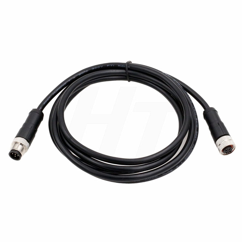 [Australia - AusPower] - HangTon M12 A Coded 5 Pin Male to Female Actuator Sensor Signal Cable for Industrial Controls Automation, Device Network DeviceNet, CANopen, IO Link, Profibus 2m 