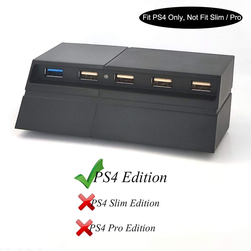 [Australia - AusPower] - Bealuffe USB Hub PS4 USB Extender Expander Extra USB Ports for PS4 Sony Playstation PS4 USB Splitter USB Extension (Only Fit PS4 Edition, Not Fit PS4 Slim or Pro) 