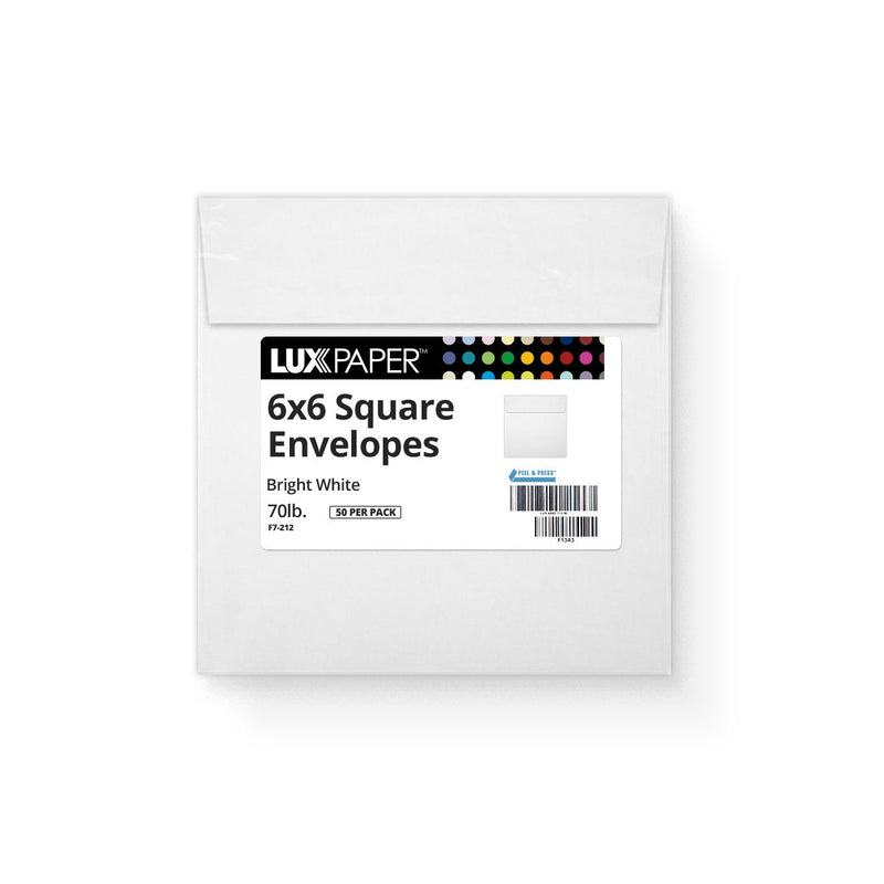 [Australia - AusPower] - 6 x 6 Square Envelopes - 70lb. Bright White (50 Qty) | Perfect for Invitations, Announcements, Greeting Cards, Photos | 10910-50 50 Qty. 