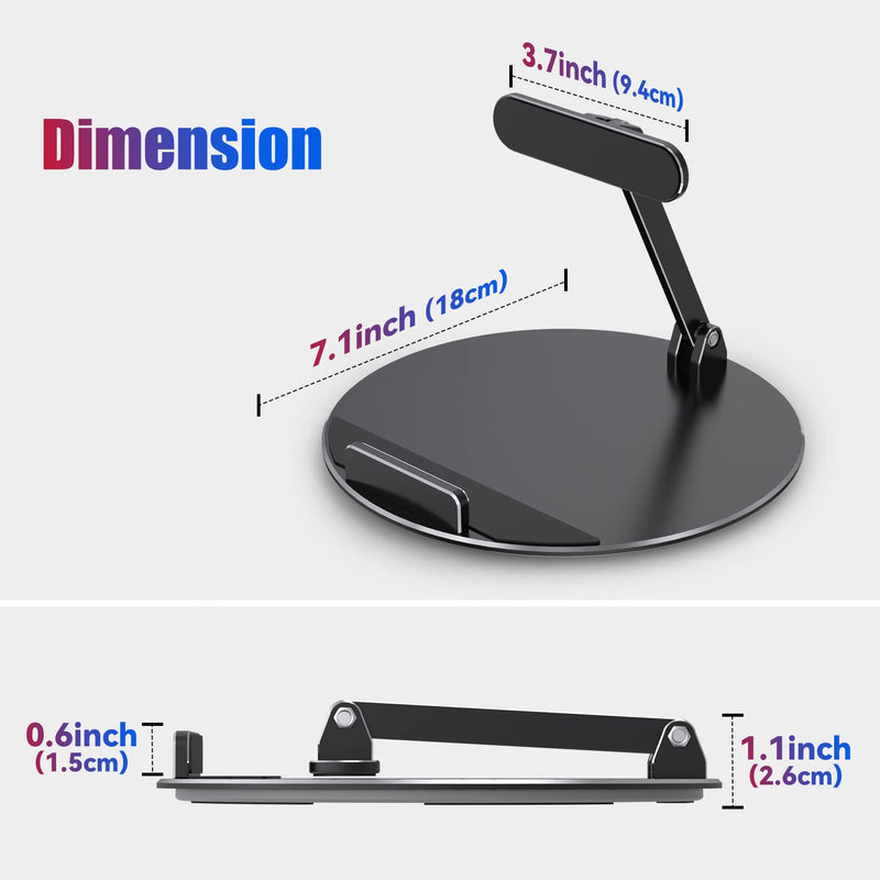 [Australia - AusPower] - ITSHOM Swivel and Tilt Stand, for Show 15 Smart Display, Made of Heavy-Duty Aluminum, Device Sit On It Without Mounting (Black) black 