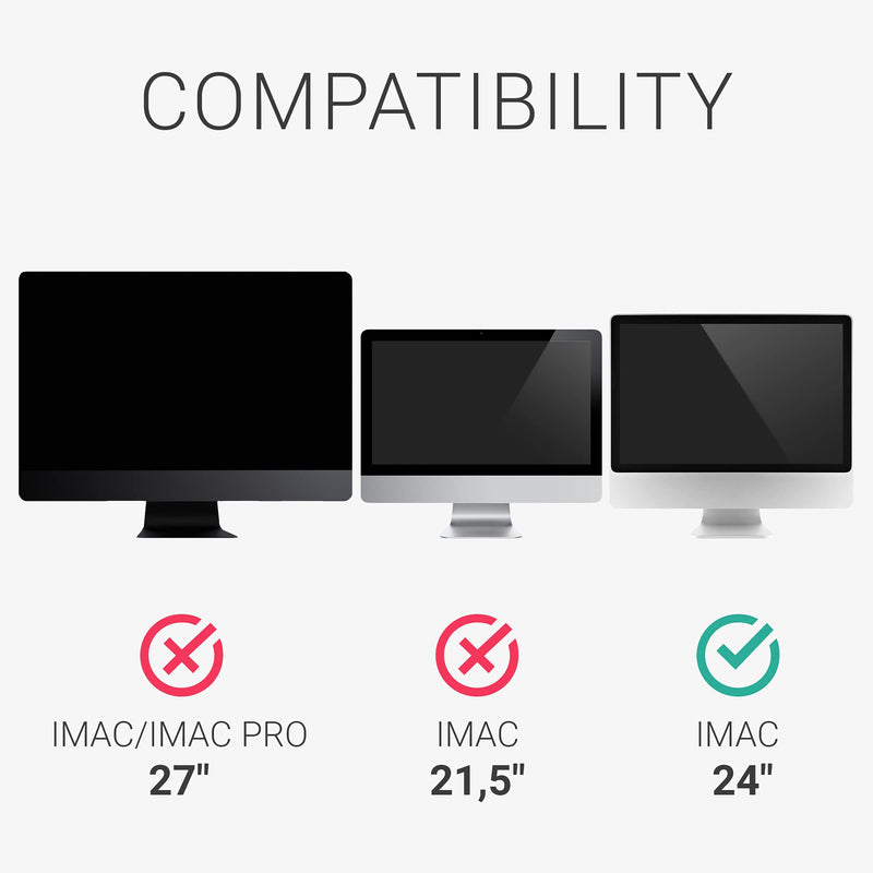 [Australia - AusPower] - kwmobile Cover Compatible with Apple iMac 24" - 4-in-1 Case - Don't Touch My Mac White/Black Don't Touch My Mac 02-01 