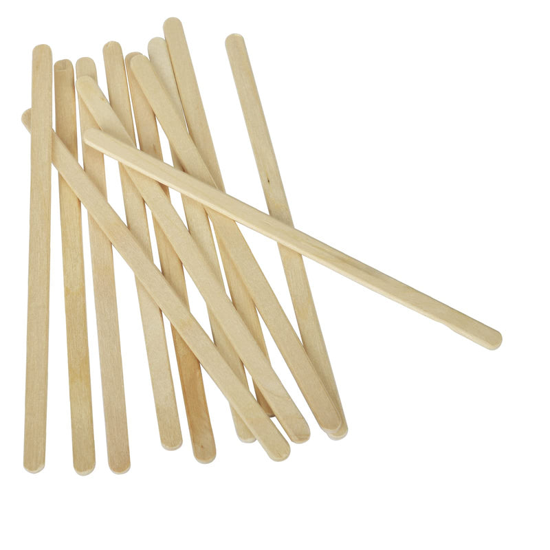 [Australia - AusPower] - Disposable Wooden Coffee Stirrers,500P 5.5 Inch Individual Package Thicken Stir Stick,High Quality Coffee Stirrers Sticks,Health And Safety Biodegradable Eco-Friendly Round-End Birchwood 