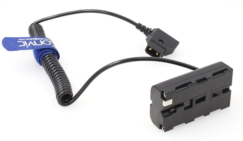 [Australia - AusPower] - Eonvic D-Tap to NP-F550 F570 F750 F970 Dummy Battery Adapter Power Coiled Cable for Sony NP Series Monitor NP-DTap Coiled Cable 