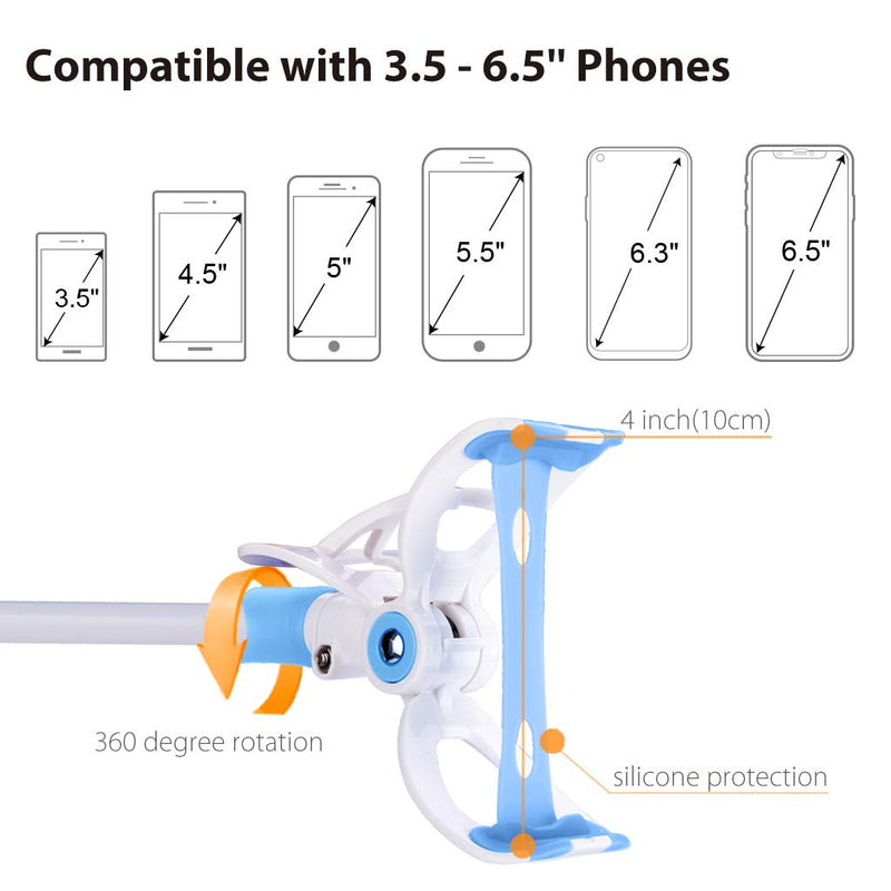 [Australia - AusPower] - Avantree CP901 Gooseneck Phone Holder Clamp for Bed Desk Bedside Table, Flexible Long Arm Lazy Bracket Mount Clip Cell Phone Stand Compatible with iPhone 12 Pro Max 11 Pro & Other 3.5 - 6.5" Devices 