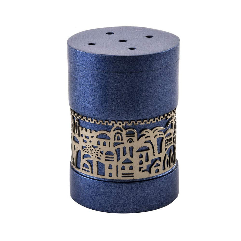 [Australia - AusPower] - Yair Emanuel Jerusalem Salt Shaker Anodized Aluminum Holy Land Judaica Gift (Blue SAG-3) Blue SAG-3 
