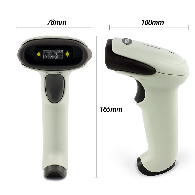 [Australia - AusPower] - Wireless Bluetooth Barcode Scanner, Symcode Handheld USB CCD Cordless Barcode Scanner with USB Receiver Support Storing Codes Rechargeable Bar Code Reader Long Battery Life 