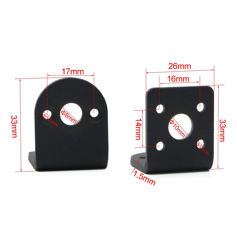 [Australia - AusPower] - JIUWU 6pcs 25mm DC Gearbox Motor Bracket, Gear Reduction Motor Holder, High-hardness Metal Gear Motor Fixed Seat, Anti-rust Motor Mount Bracket 