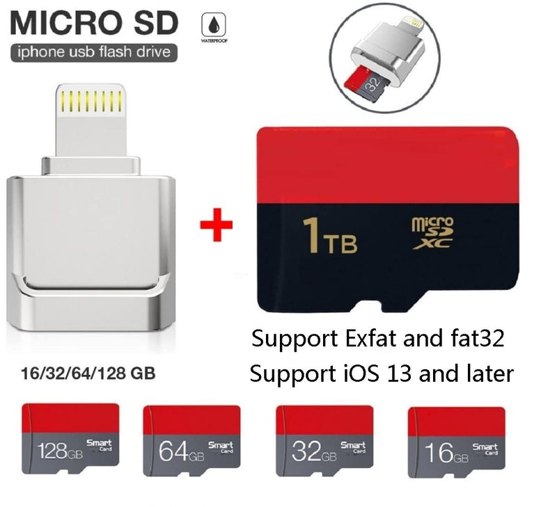[Australia - AusPower] - SD Card Reader for iPhone iPad,[Apple MFi Certified] Lightning to Micro SD/TF Card Reader Viewer Adapter Memory Card Reading for iPhone 13/12/Pro/11/X/XR/Max/8/7/6 No Need Driver Plug & Play 1 Slot 