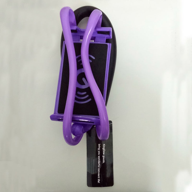 [Australia - AusPower] - Lazy Cell Phone Holder - Universal Phone Holder to Wear Around Neck Lazy Bracket Free Rotating Smart Mobile Phone Mount Stand Purple 