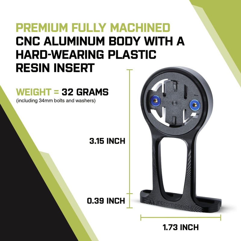 [Australia - AusPower] - JRC Components Stealth+ Premium Bike Mount | Compatible with All Wahoo Elemnt GPS Computers For Wahoo Models Burnt Blue 