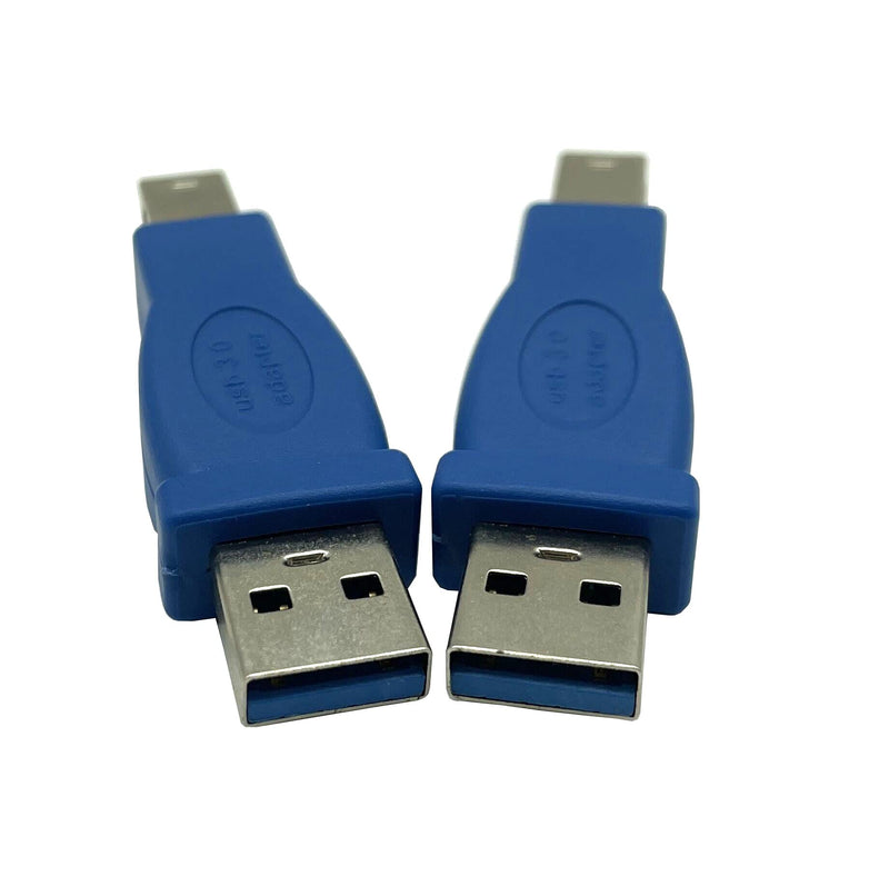 [Australia - AusPower] - Dafensoy USB 3.0 Adapter (2-Pack), USB A Male to USB B Print Male, Used for Printers, Scanners, External Hard Drives, Monitors, etc (Blue) 
