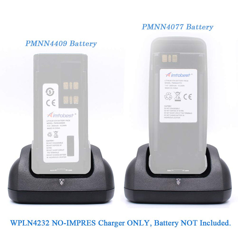 [Australia - AusPower] - WPLN4232 NO-IMPRES Single Unit Charger Compatible for Motorola XPR7550 XPR6550 XPR6350 XPR3500 XPR3300e XPR7350e XPR7550e XPR7580e APX4000 APX1000 XiR P8268 Radio WPLN4226 WPLN4226A 