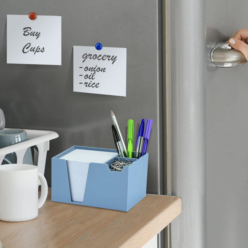 [Australia - AusPower] - Acrimet Desktop Organizer Pencil Paper Clip Caddy Holder (Plastic) (with Paper) (Solid Blue Color) 