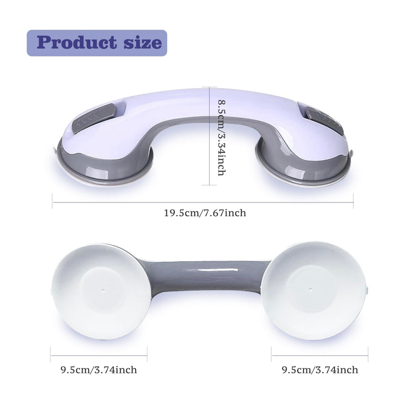 [Australia - AusPower] - 2 Pack Grab Bars for Showers - Shower Handle Strong Suction Shower Bar, Safety Grab Bars for Bathtubs and Showers Chair for Inside Shower Accessories, Bathroom Grab Bar for Seniors, Handicap,Elderly 