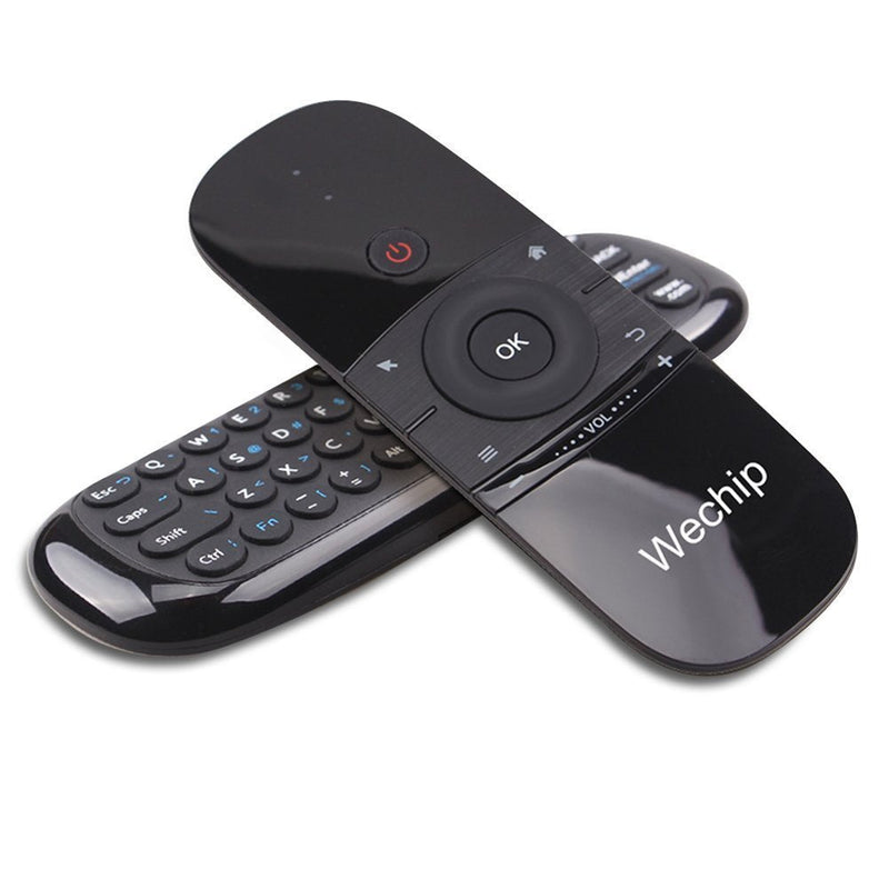 [Australia - AusPower] - WeChip W1 Remote 2.4G Wireless Keyboard Multifunctional Remote Control for Nvidia Shield/Android TV Box/PC/Projector/HTPC/All-in-one PC Black 