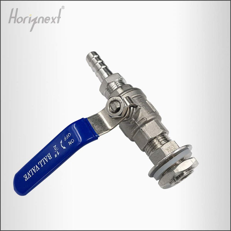 [Australia - AusPower] - Horiznext npt 1/2 homebrew ball valve kit stainless steel weldless bulkhead for Home Brewing Kettle 
