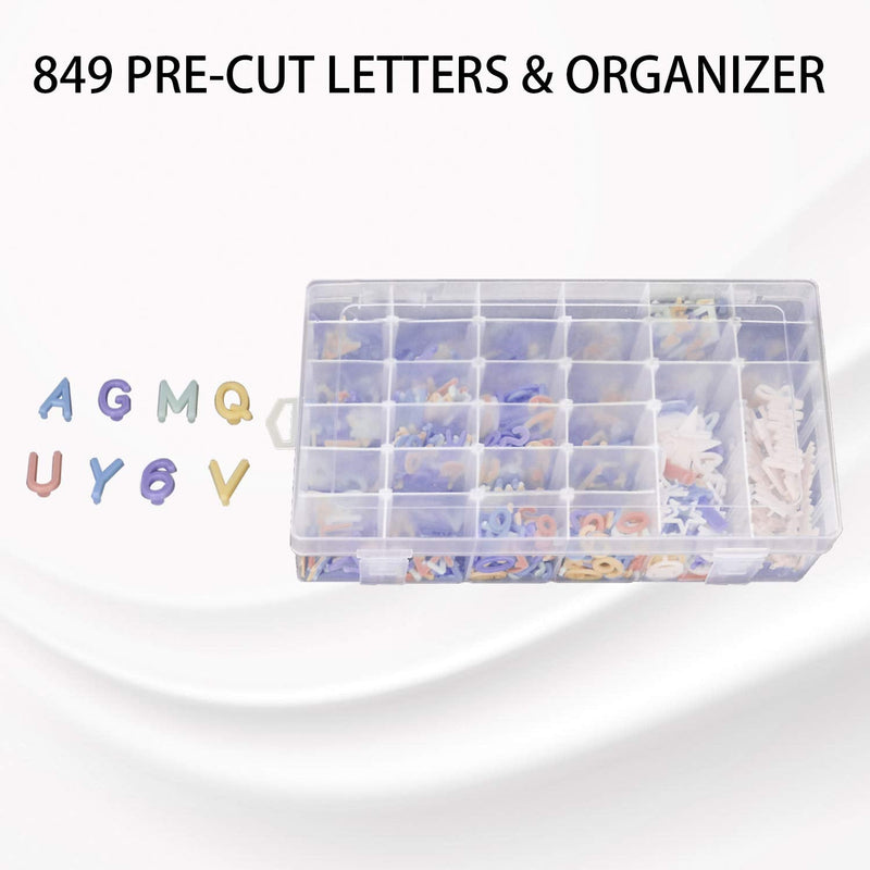 [Australia - AusPower] - Letter Board Letters,849 PRE-Cut Characters (3/4 Inch,In 5 Colors) With Sorting Tray Choice C 