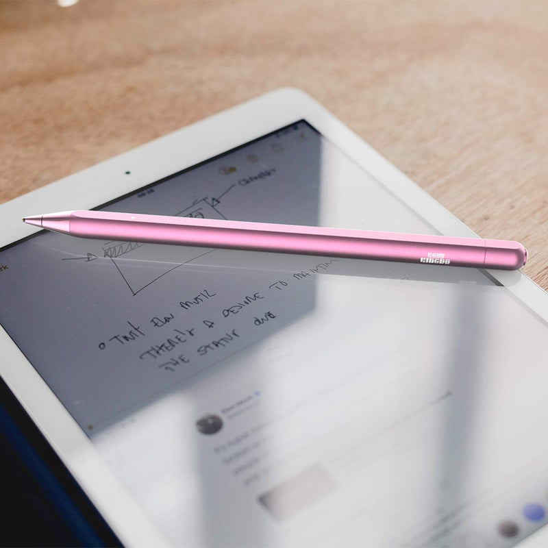 [Australia - AusPower] - iPad Stylus, iPhone Stylus, Rechargeable Stylus Pen for All iPhone and iPad/iPad Mini/iPad Air/iPad Pro. 1.4mm Fine Tip for Drawing and Writing(Pink) Pink 