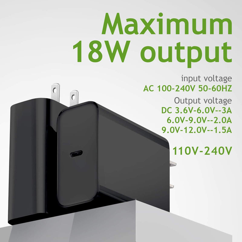 [Australia - AusPower] - USB C Charger,Type C Charger 18W Fast Charging Block for iPhone PD Power Adapter Compatible with iPhone 12 11 Pro Max Xs XR X 8 Plus AirPods Samsung Galaxy S20/S20 Plus/S20 Ultra/Note20 