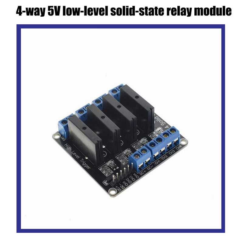 [Australia - AusPower] - KOOBOOK 2Pcs 5V 4 Channel Low Level Trigger Solid State Relay Module Board For Arduino 