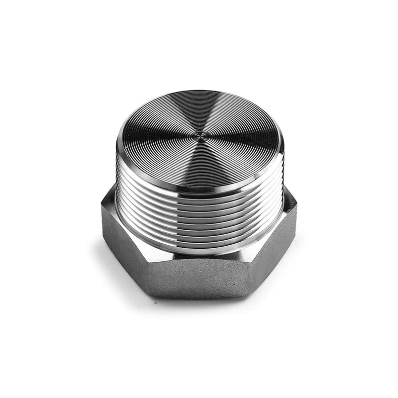 [Australia - AusPower] - Quickun 304 Stainless Steel 3/4" NPT Male Outer Hex Thread Socket Pipe Plug Fitting (Pack of 2) 3/4"-2PCS 