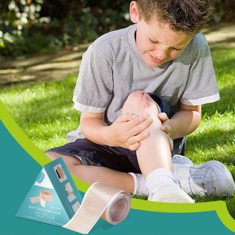 [Australia - AusPower] - Dimora Soft Waterproof Silicone Tape with Easy Tear Design, Adhesive, Comfortable Breathable Pain-Free Removal Tape, Medical Grade（1.6in x 59 in),1 Roll 