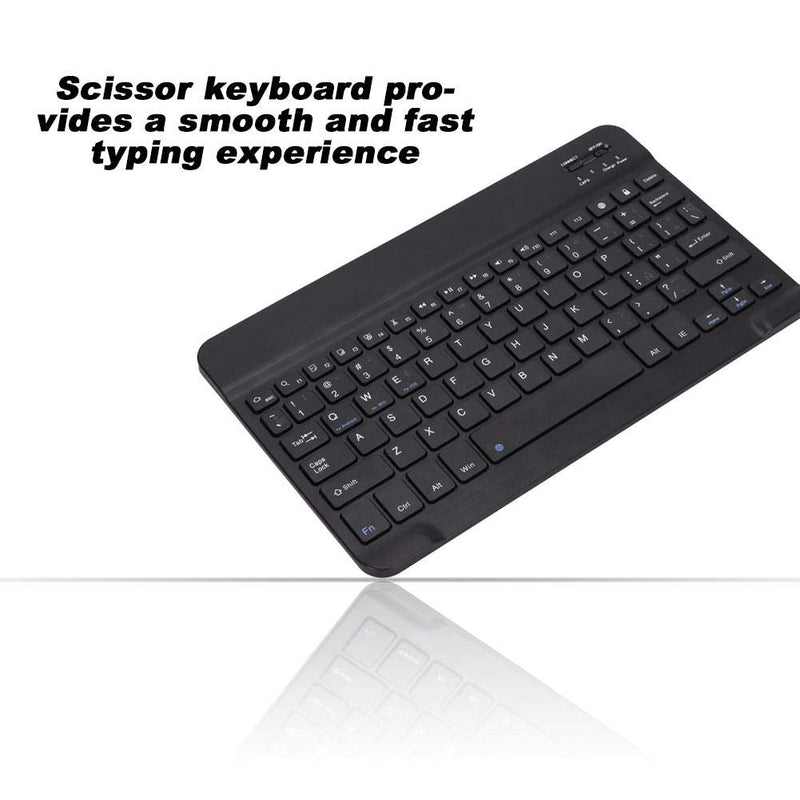[Australia - AusPower] - Pokerty Wireless Keyboard, Spanish 10.1inch Slim 80-Key Keyboard Energy-Saving Wireless 3.0 Used with Phone Tablet Laptop PC for Android/iOS/Win 