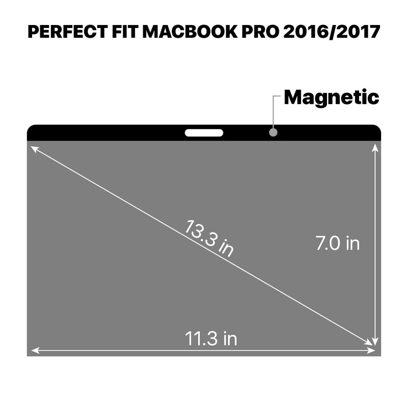 [Australia - AusPower] - TNP Privacy Screen Filter Protector Film for MacBook Pro Retina 13"(2016-2020), MacBook Air (2018-2020) Security Magnetic Instant Snap On Off Anti Glare Scratch Blue Light Laptop Attachment Cover MacBook Pro 13" (Version of 2016/2017/2018) 