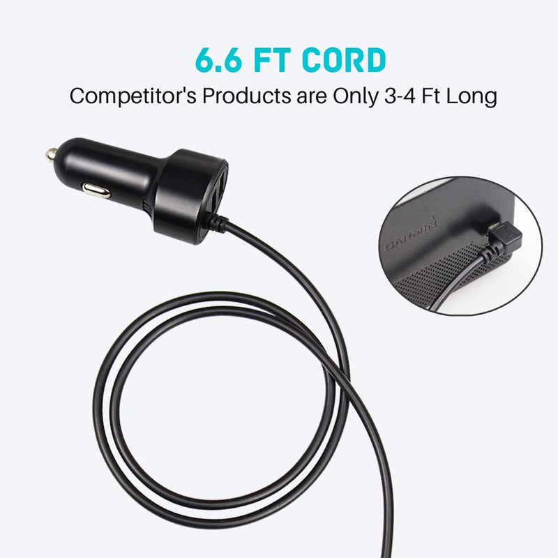 [Australia - AusPower] - Car Charger Adapter for Garmin Nuvi, Replacement Vehicle Power Cable Cord for Garmin Nuvi GPS(for Power Only No Traffic) 