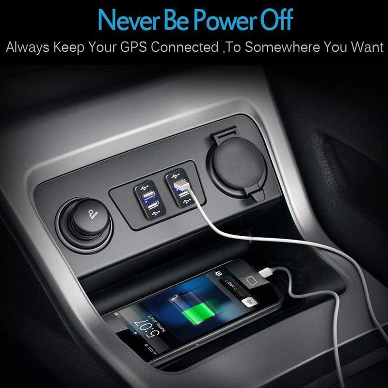 [Australia - AusPower] - MNJ Motor Dual Car USB Power Socket for Smart Phone PDA iPad iPhone 2 Port Charger Replacement Compatible with Toyota 2.1A Quick Charge 