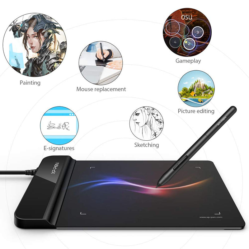 [Australia - AusPower] - Drawing Tablet-XP-Pen G430S OSU Tablet Graphic Drawing Tablet with 8192 Levels Pressure 4 x 3 inch Ultrathin Tablet & Shortcuts Stickers for XP-PEN Drawing Pen Tablets and Pen Displays 