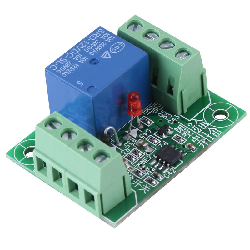 [Australia - AusPower] - Relay Module, Bistable Switch with Screw Terminals Bistable Circuit Relay, DC 12V Easy to Use Convenient for 12V DC Trigger Switch 