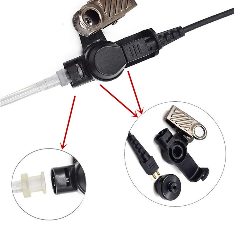 [Australia - AusPower] - XPR 7550 Earpiece for Motorola XPR 6350 6550 XPR 7350 Two Way Radio Walkie Talkie Headset with Acoustic Tube and PTT Mic-LeiMaxTe 