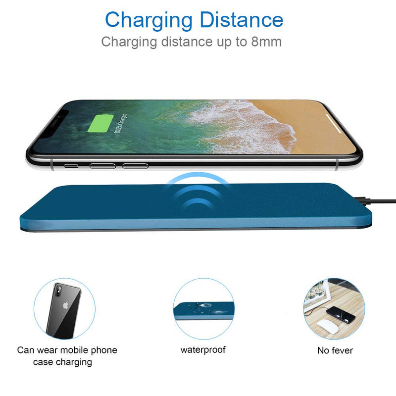 [Australia - AusPower] - Wireless Charger, EnergyPad Qi-Certified Fast Wireless Charging pad Compatible with iPhone Xs Max/airpod 2 / XS/XR/X / 12/13, Samsung Galaxy Note10 / S10 / 9 / S9 / S9 Plus /S8(No AC Adapte) 