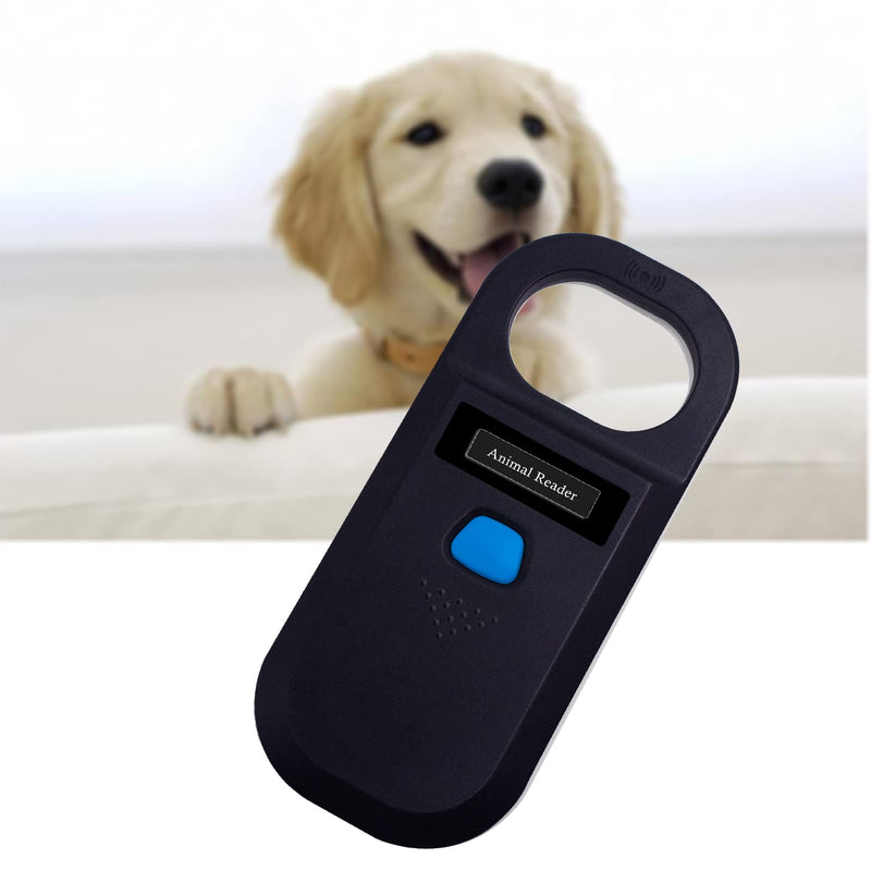 [Australia - AusPower] - Portable OLED Display Pet Microchip Scanner, FDX-B ISO 11784/11785 and RFID EMID Animal Handheld Reader with Information Storage for Animal Tracking and Management 